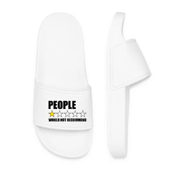 On ne recommanderait pas les anti-humains introvertis - Claquettes Femme - blanc - Devant