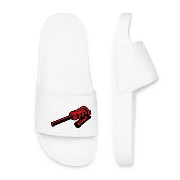 Fire Steel Survival Bushcraft Outdoor Camping - Women’s Pool Sliders - white - Front