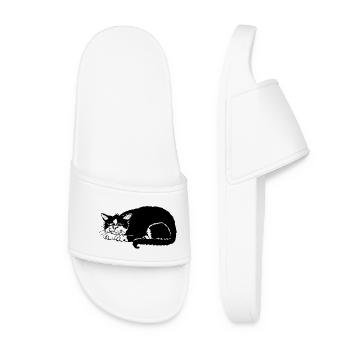 Froid félin Gueule de bois Détendez-vous - Claquettes Femme - blanc - Devant
