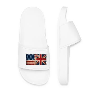 USA und Großbritannien Freundschaft Flagge - Frauen Badelatschen - Weiß - Vorne