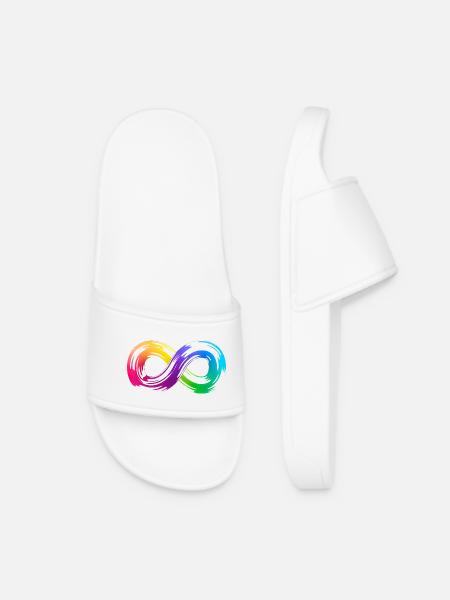 Rainbow Infinity Pinselstrich - Frauen Badelatschen - Weiß
