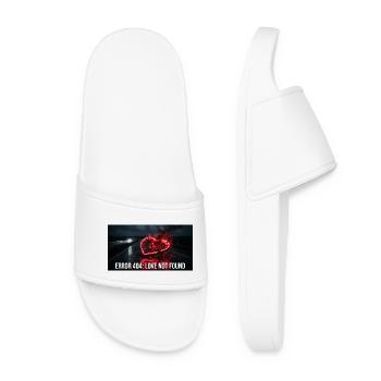 Error 404 Love Not Found Cyberpunk Art - Women’s Pool Sliders - white - Front