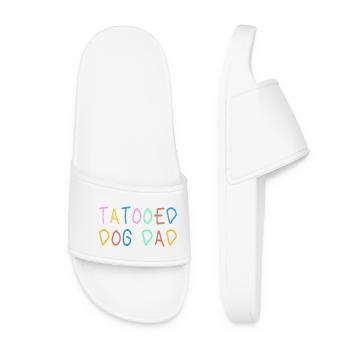 Chien tatoué Papa offert pour la fête des pères - Claquettes Femme - blanc - Devant
