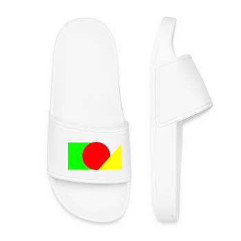 Cercle rouge rencontre vert-jaune - Claquettes Femme - blanc - Devant
