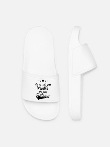 Vintage_FR_F - Claquettes Femme - blanc