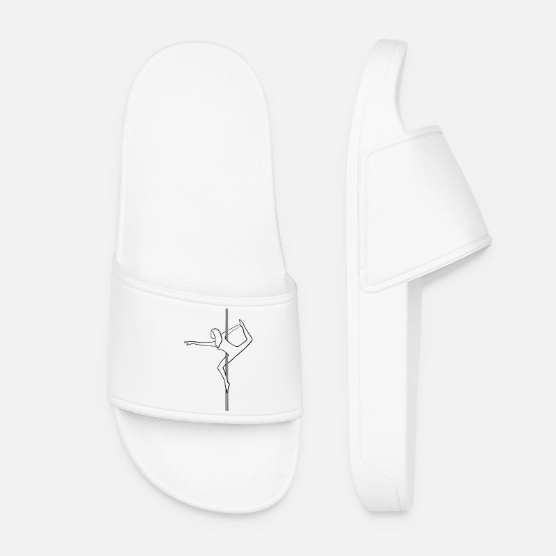 Pole Dance Pole Dancing Polefitness Poledancer - Claquettes Femme - blanc