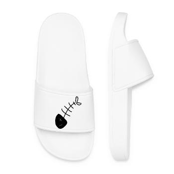 Fish Shirt Fish Motif,Fishing Clothing Gift - Women’s Pool Sliders - white - Front