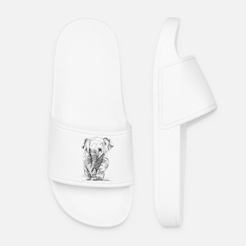 Elefant - Frauen Badelatschen - Weiß