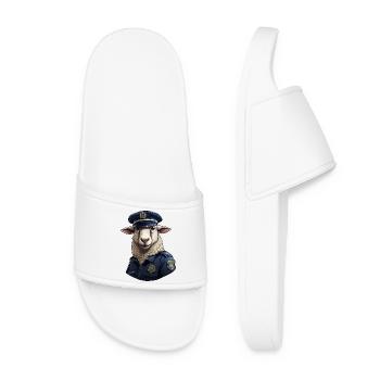 Moutons de la police - Claquettes Femme - blanc - Devant