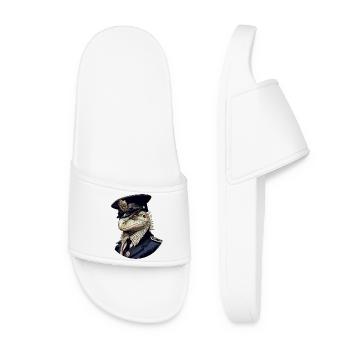 Lézards policiers - Claquettes Femme - blanc - Devant