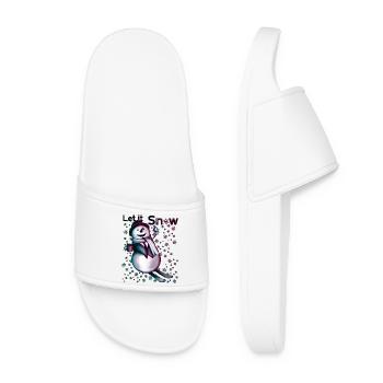 Let it Snow – Happy Snowman - Women’s Pool Sliders - white - Front