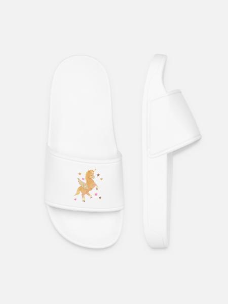 Licorne, Cheval, Poney, Pégase - Claquettes Femme - blanc
