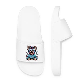 Yorkshire terrier hairdresser - Women’s Pool Sliders - white - Front