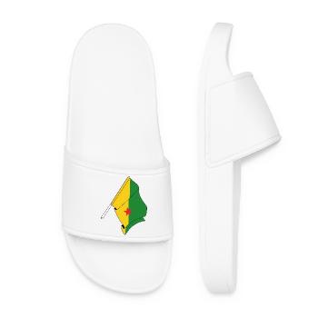 Flag of French Guiana - Women’s Pool Sliders - white - Front