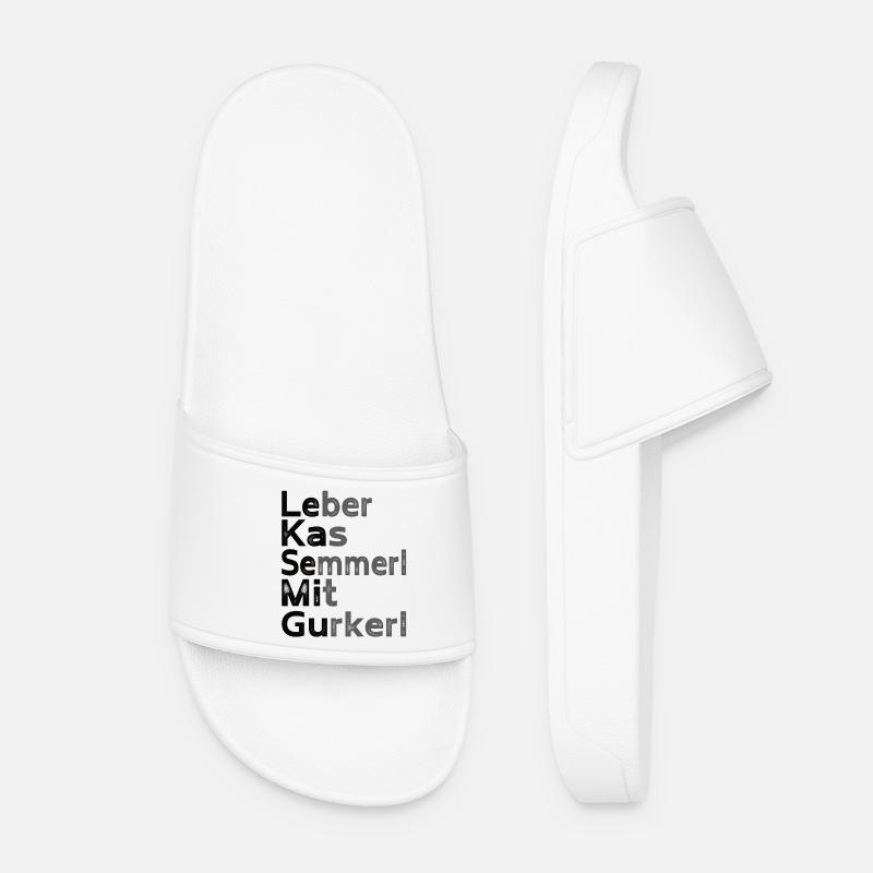Austrian / Bavarian Liver Casserole Gherkins - Women’s Pool Sliders - white