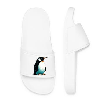 Pinguin - Frauen Badelatschen - Weiß - Vorne