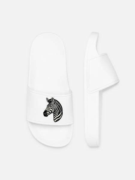 Zebra - Frauen Badelatschen - Weiß