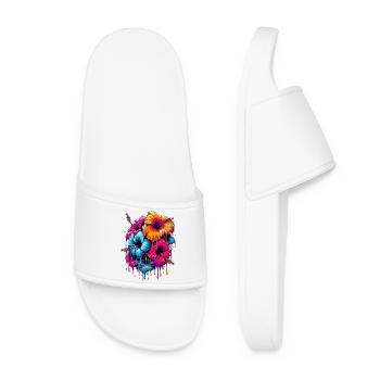 Hibiscus Flowers - Women’s Pool Sliders - white - Front