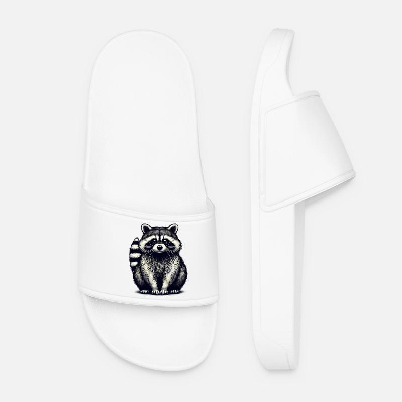 Raccoon - Women’s Pool Sliders - white