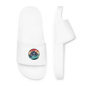 Classic Motorcycle Café Racer - Women’s Pool Sliders - white - Front