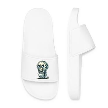 Tout ira bien, triste petit robot - Claquettes Femme - blanc - Devant