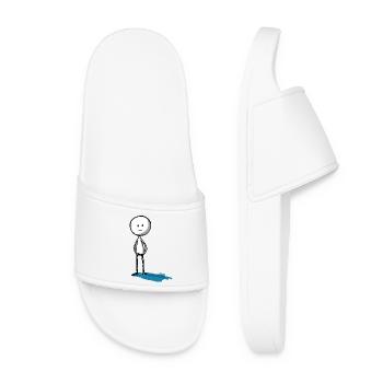 Minimaliste et drôle, le bonhomme allumette - Claquettes Femme - blanc - Devant
