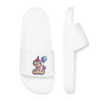 Snake Cobra Birthday Baby - Women’s Pool Sliders - white - Front