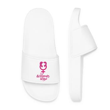 International Women's Day - Women’s Pool Sliders - white - Front