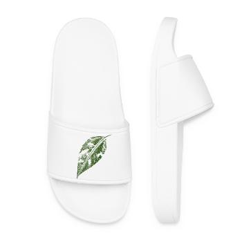 Jerusalem artichoke leaf / botanically natural - Women’s Pool Sliders - white - Front