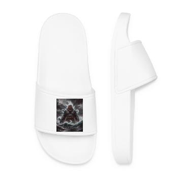 Umibōzu Colossal de la mer Noire dominant la rue - Claquettes Femme - blanc - Devant