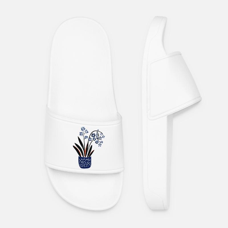 Conception de plante mignonne - Claquettes Femme - blanc