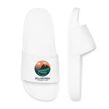 Sellaronda Dolomiti Loop Cycling Art - Women’s Pool Sliders - white - Front