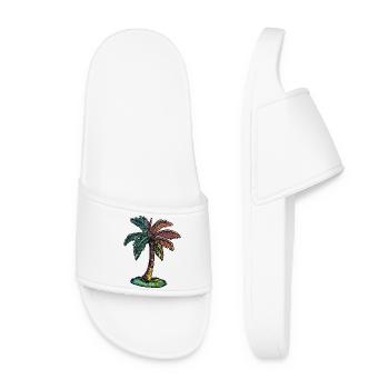 Plage de Palm Tree - Claquettes Femme - blanc - Devant