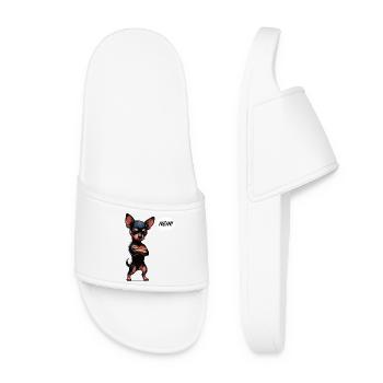 Pas de Pinscher miniature Pinscher Propriétaire de Pinscher - Claquettes Femme - blanc - Devant