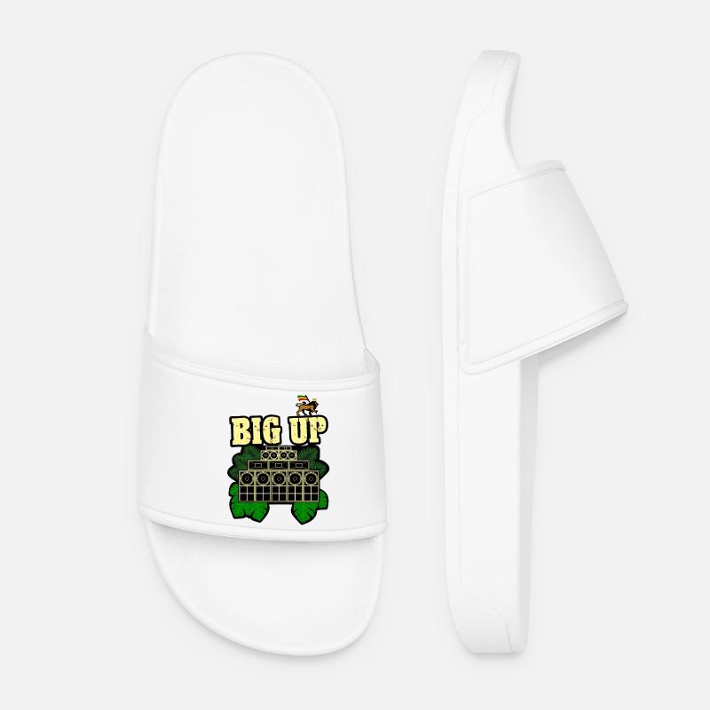 Reggae Big Up Soundsystem - Women’s Pool Sliders - white