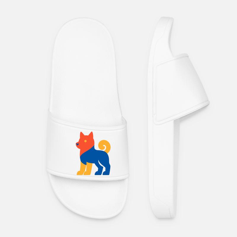 Pop Art Dog - Women’s Pool Sliders - white