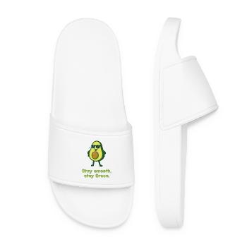 Restez lisse Restez vert avocat dessin animé - Claquettes Femme - blanc - Devant