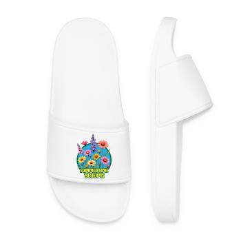 Summertime Blooms - Women’s Pool Sliders - white - Front
