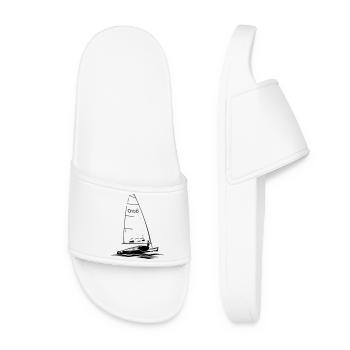 RS aero sailing dinghy sailboat regatta sailing sport - Women’s Pool Sliders - white - Front