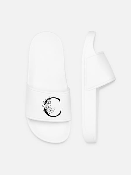 Alphabet C - Frauen Badelatschen - Weiß