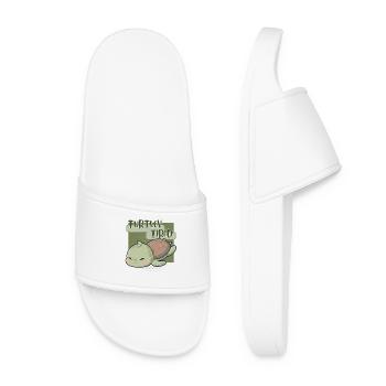 Turtley Tired – Müde Schildkröte - Women’s Pool Sliders - white - Front