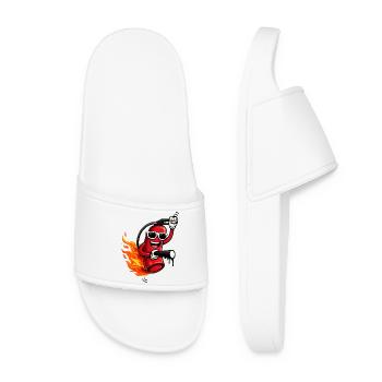 Un extincteur cool avec des flammes - Claquettes Femme - blanc - Devant