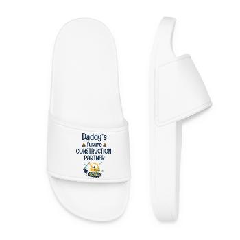 Daddy's future construction partner - Women’s Pool Sliders - white - Front