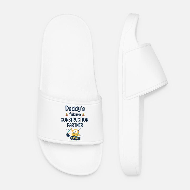 Daddy's future construction partner - Women’s Pool Sliders - white