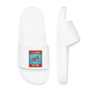 Stained Glass Bicycle Divine - Women’s Pool Sliders - white - Front