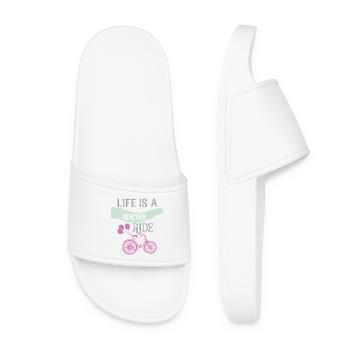 La vie est un magnifique graphique de vélo de sortie - Claquettes Femme - blanc - Devant