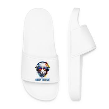 Sheep of Beat Art - Women’s Pool Sliders - white - Front