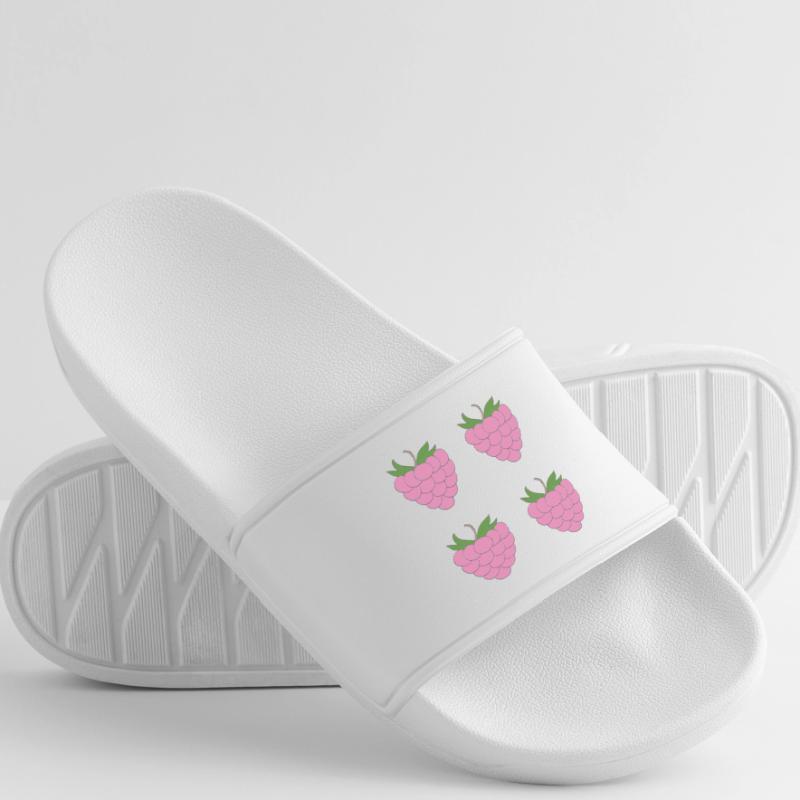 Raspberry Double Cluster Pattern Women’s Pool Sliders