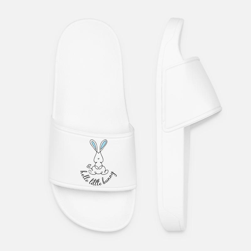 Little Bunny Blue - Women’s Pool Sliders - white