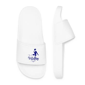 Pilates Silhouette Blue Dedicated - Women’s Pool Sliders - white - Front